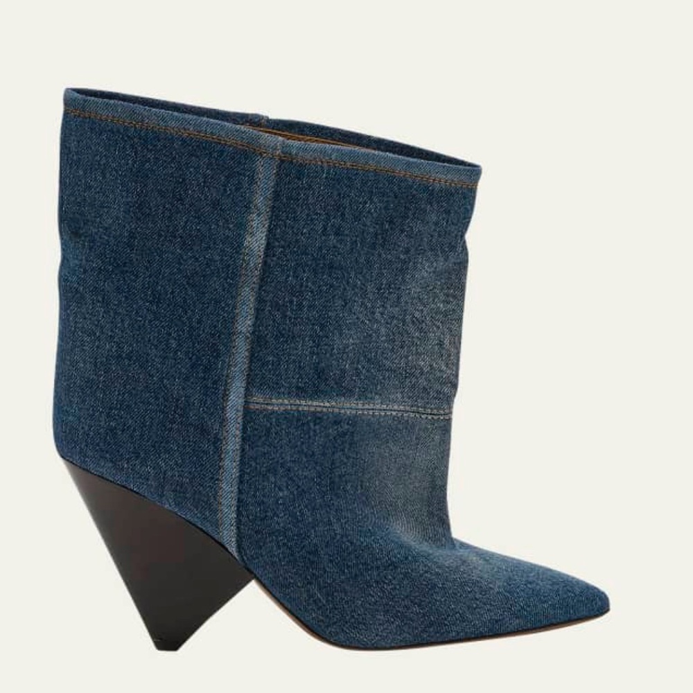 $1,290 ISABEL MARANT Miyako Denim Ankle Booties